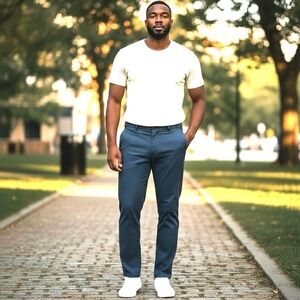 Johnnie-O Newport Mens Modal Polyester Pants Indigo Preppy 40x34 (Actual 43x34)